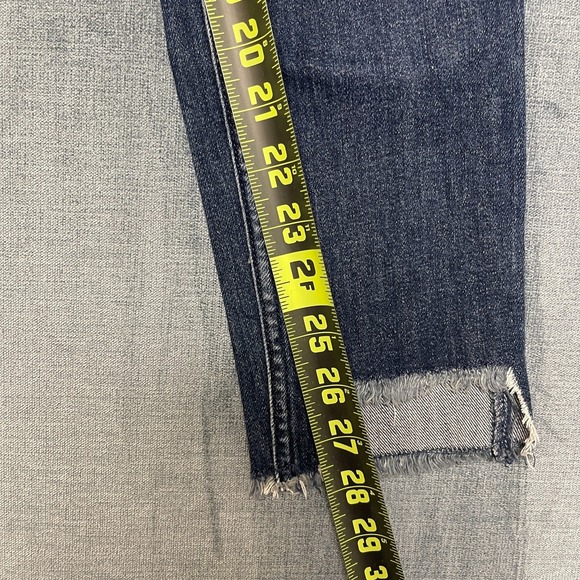 Abercrombie & Fitch Ankle Jeans Womens 4/27 Blue Denim Cotton High Rise Raw Hem - Picture 12 of 15
